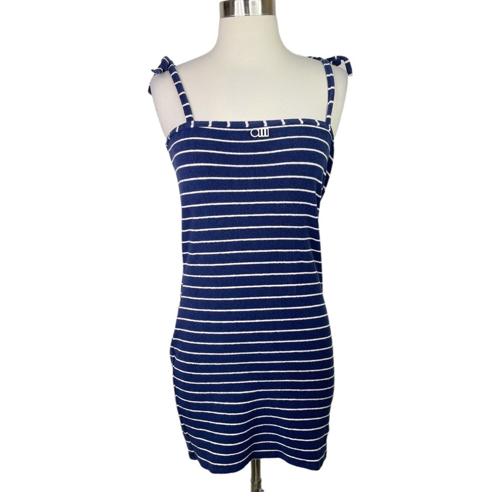Solid & Striped Shift Dress in Navy Breton Terry, Medium - Picture 5 of 11